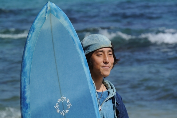 永原レキ　空海藍サーフボード